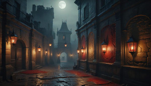 Narrow street in medieval Paris under blood moon.jpg