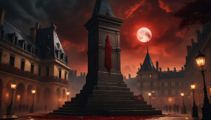 Monument in Paris square under blood moon.jpg
