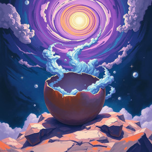 Birth of the Universe from a giant cosmic egg.jpg