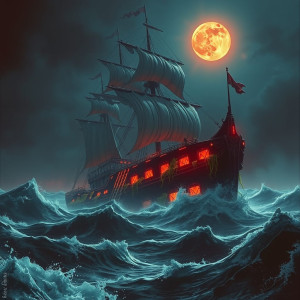 Giant ghost ship sinks in the storm in Devil's Sea.jpg