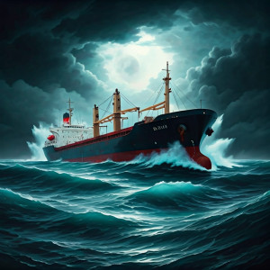 Giant freighter sinks in the storm in Devil's Sea - GIF.jpg