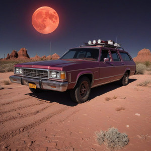 Demonic station wagon in Arizona desert under blood moon - RV5.jpg