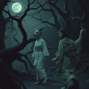 Kitsune woman in haunted Japanese forest - JFL.jpg