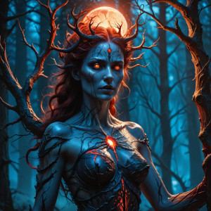 Finnish goddess of pain and death in Scandinavian forest - AX.jpg