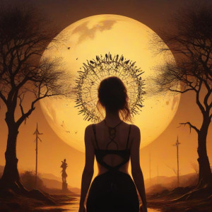 Beautiful woman walks into Eternity under Black Sun - J9.jpg