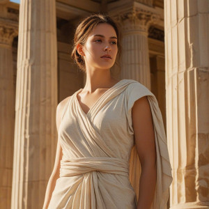 Beautiful muse in ancient Greek temple - КМ5.jpg