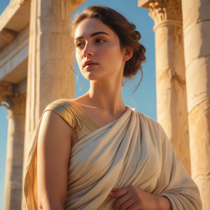 Beautiful muse in ancient Greek temple - МХ.jpg