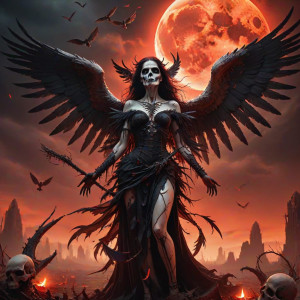 Female angel of death in apocalyptic landscape - ССХ.jpg