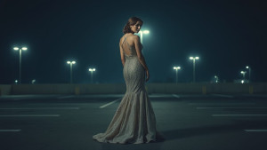 Royally beautiful woman in empty parking lot.jpg