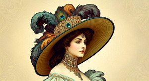Royally beautiful woman in a giant strange hat - GIF.jpg