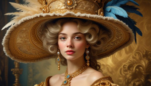 Royally beautiful woman in a giant strange hat - FXL.jpg