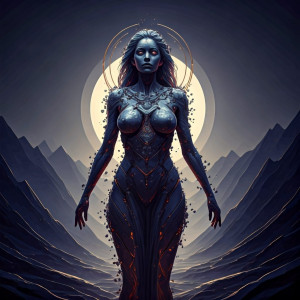 A woman made of shimmering obsidian and alabaster - GIF.jpg