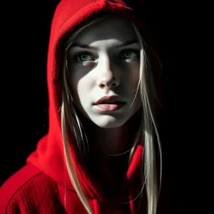 Красная женщина с подсветкой.webp