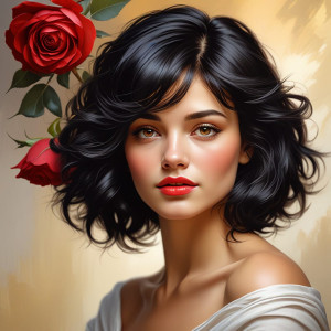 Woman's head with a rose in her black hair -  FXL.jpg