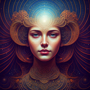 Beautiful face of the Goddess of the Universe in deep space - GIF.jpg