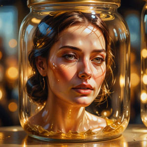 Beautiful woman sitting inside glass jar DXL.jpg