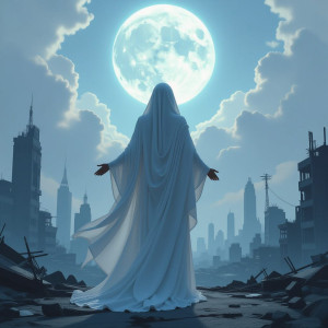Goddess of Chill in apocalyptic city.jpg