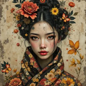 Geisha with flowers.webp