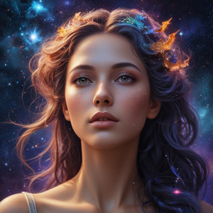 Beautiful face of the Goddess of the Universe in deep space - КМ5.jpg