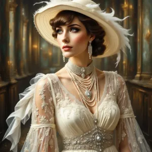 Elegante Frau im Art-Deco-Stil Porträt.webp