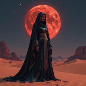 Giant female nephilim in Arabian desert under blood moon.jpg