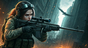 Lady sniper aims at her target.jpg