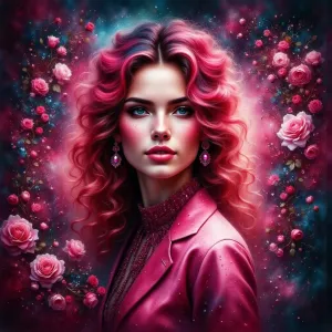 Fantasie Frauenporträt... в розовом.webp