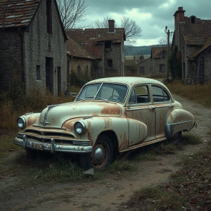 Abandoned vintage car in decrepit village - FS.jpg