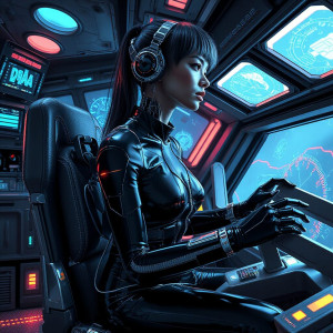 Cybernetic woman inside a futuristic spaceship - JFL.jpg