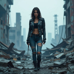 Cybernetic lady in apocalyptic landscape.jpg