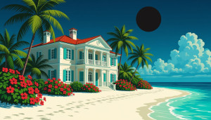 Beautiful mansion on sea shore in the Caribbean.jpg