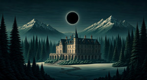 Beautiful mansion in the Alps under Black Sun - GIF.jpg