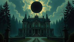 Beautiful mansion in the forest under Black Sun.jpg
