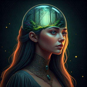 Magical forest inside the giant transparent head - GIF.jpg
