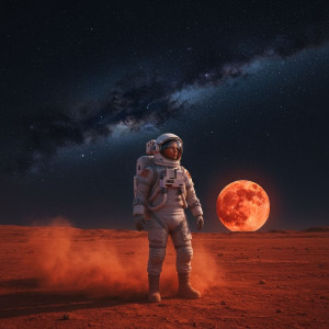 A lone astronaut stands on a desolate, alien planet - GI4.jpg