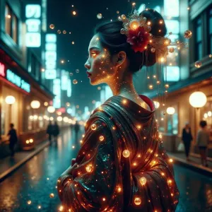 Geisha and lights.webp