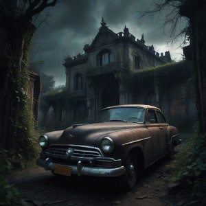 A lone, rusted vintage car - J9.jpg