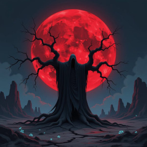 A colossal, ancient tree stands silhouetted.jpg