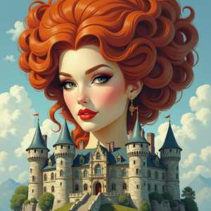Medieval castle on a giant head of a beautiful woman.jpg