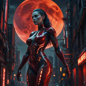 Majestic biomechanical woman in futuristic city - BXL.jpg