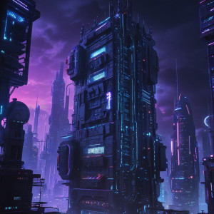 Dream machine in futuristic city under Black Sun - RV5.jpg