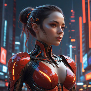 Majestic biomechanical woman in futuristic city - MXL.jpg