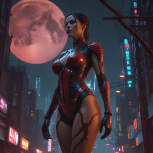 Majestic biomechanical woman in futuristic city - J9.jpg