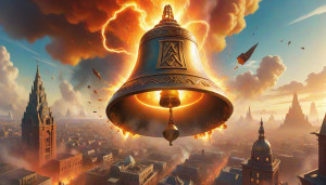 Giant magical bell in the sky destroys modern city - CCX.jpg