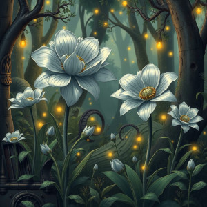 Grey metallic flowers in magical forest - FS.jpg