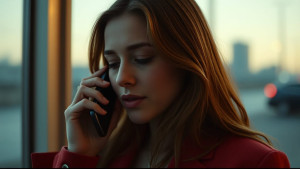 Lotta picks up her cell phone and makes a call.jpg