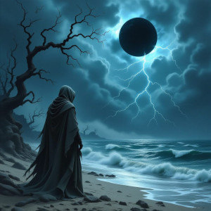 A lone figure stands on a desolate shore.jpg