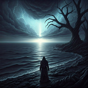 A lone figure stands on a desolate shore - G3.jpg