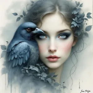 She and a bird.webp