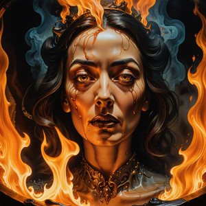 Beautiful woman  inside the burning furnace - DXL.jpg